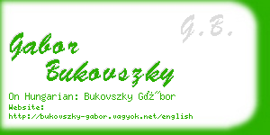 gabor bukovszky business card